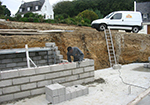 Réalisation des fondations à Biecourt